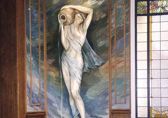 Mural óleo sobre tela<br>Residencia en Paraná y Marcelo T. de Alvear<br>CABA
