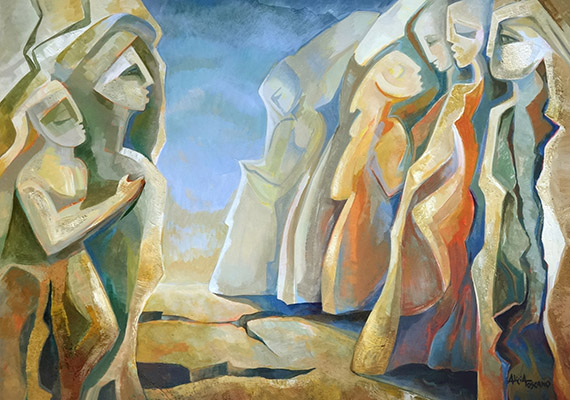 El lenguaje de las piedras<br>90 x 120cm