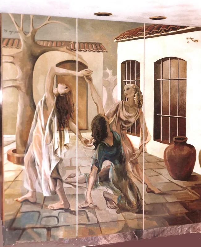 Mural óleo sobre madera, Av. Gaona y Gavilán, CABA