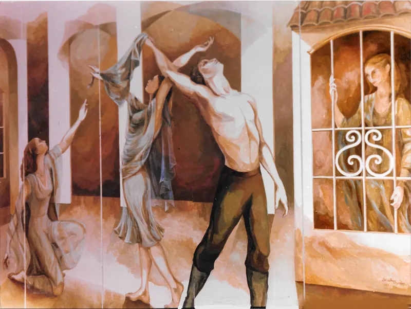 Otra perspectiva del mural óleo sobre madera, Ciudad de Formosa