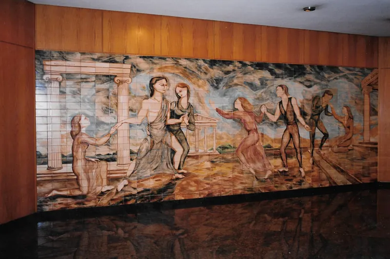 Mural cerámico, Av. Santa Fe y Paraná