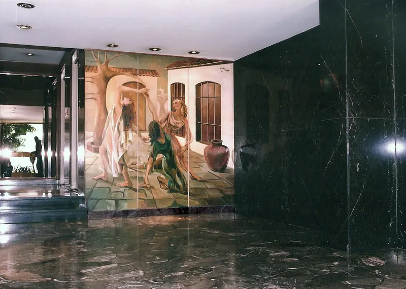 Mural óleo sobre madera, Av. Gaona, CABA