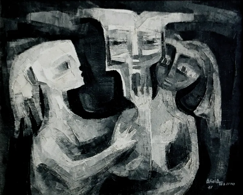 Escena acromática, 50 x 40cm